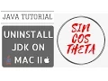 Java Beginners Tutorial - How to uninstall Previous JDK