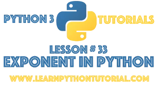 Python Tutorial Python Exponent