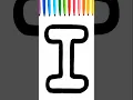 Letter I Drawing and Coloring