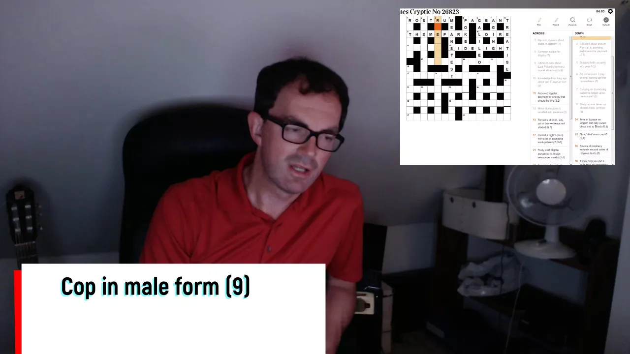 Solving the Times crossword on 6 September 2017