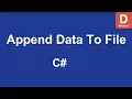 C Append Data to Text File