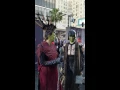 Warcraft Movie Premiere - Jamie Lee Curtis and Leeroy Jenkins