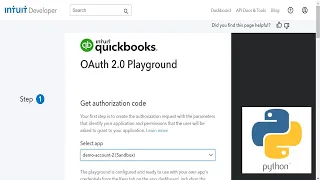 Using Intuit oAuth2 0 API Client with Python for QuickBooks Customer and Accounting Data