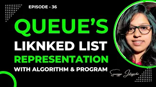 Episode 36 Queue s Linked List Representation with Algorithm Program