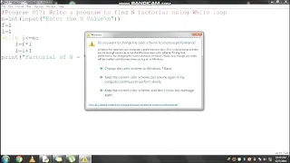 Program 017 Write a program to find N factorial using While loop
