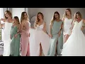 Wedding Dress Bridesmaids Dress Try On Haul with AZAZIE