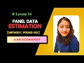 14 How to do ESTIMATION using Panel Data Pooled OLS Regression Method with Code l AN Economist
