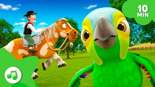 Le Migliori Canzoni Per Bambini 🎵 Peppe è un Pappagallino e Altro 10 min LA FATTORIA DI ZENON