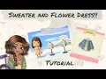 Cute Layered Hoodie and Dainty Garden Dress Custom Design Tutorial ACNH Animal Crossing