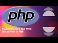 PHP Tutorial in Hindi Echo and Print in PHP Learn PHP for Beginners
