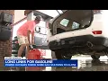 Power outages gas shortages lead to long lines at gas stations in Illinois Indiana