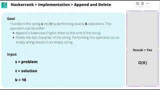 HackerRank Append and Delete
