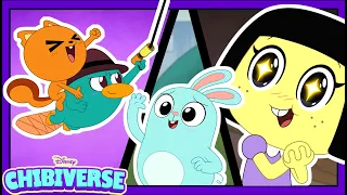 Kiff and Perry Think Barry Has Been Kidnapped! 😱🐿️ | Chibiverse | Disney Channel