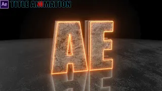 Title Animation using Element 3D and Saber - After Effects tutorial