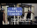 DIY Power Rack Upgrade Single to Double Cable Pulley Conversion