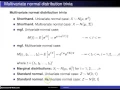 Multivariate normal distribution results