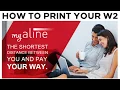 How to Pring your W2 - ADP My Aline