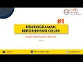 Pemrograman Beriorentasi Objek Pertemuan 1 - Dasar Bahasa Java dan IDE