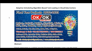 Adaptive Scheduling Algorithm Based Task Loading in Cloud Data Centers