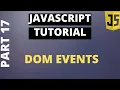 Javascript Tutorial Basics Part17 DOM Events