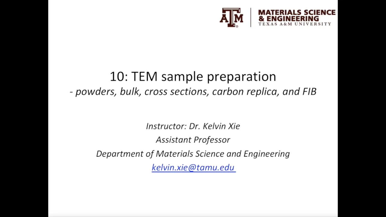 10 - TEM specimen preparation