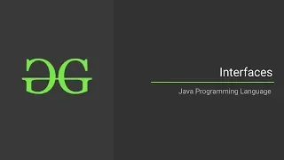 Interfaces Java Programming GeeksforGeeks
