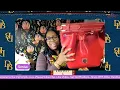 New Dooney Bourke Reveal Ostrich Drawstring in Crimson 1