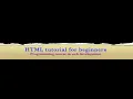 HTML tutorial for beginners tag Episode - 9