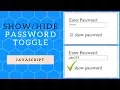 Show Hide Password Toggle Button using Javascript only