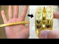Making Solid Pure 24k Gold Bangles from a bar of Gold Jewelry Making How it s made 4K
