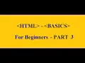 HTML - Basics for Beginners