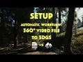 Setup for Automatically Converting 360 to 3D Gaussian Splats