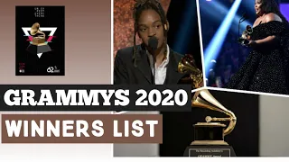 grammy awards 2020 winners list 62nd grammy awards winners