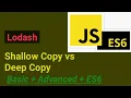 Shallow Copy Deep Copy Lodash JavaScript Hindi
