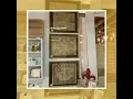 Set of 3 vintage map prints in gold leaf frame
