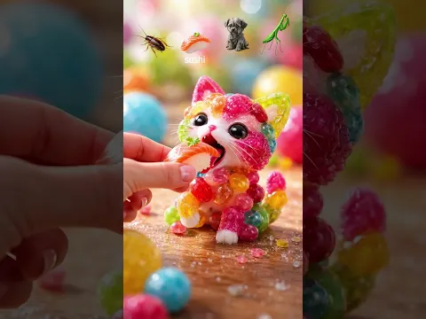 Adorable Candy the kitten 😻🍬🍭 Oddly satisfying ASMR #viral #funny #trendingshorts