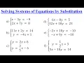 Substitution Method - Solving Systems of Equations Algebra