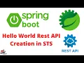 Spring Boot Rest API First helloworld Rest API Creation in Springboot Project