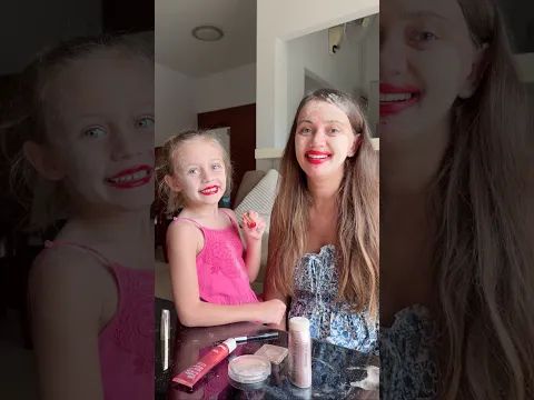 How Mom cheered Maria up: covered herself in powder and let her do makeup again
