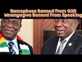 WATCH LIVE;  Ramaphosa Banned From G20, Mnangagwa Banned From Speaking  \\