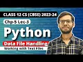 File handling in Python Working with Text Files Class 12 Python Class 12 Computer Science