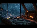 Lagu Crackling Fireplace and Gentle Snowfall Ambience | Winter Sounds for Deep Sleep and Stress Relief