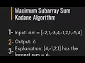 Kadane s Algorithm in Java Maximum Subarray Problem CodeVerse999