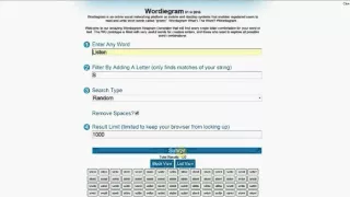 Wordiegram Algorithm Anagram Word Generator