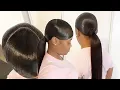 Very Detailed low side swoop ponytail Tutorial
