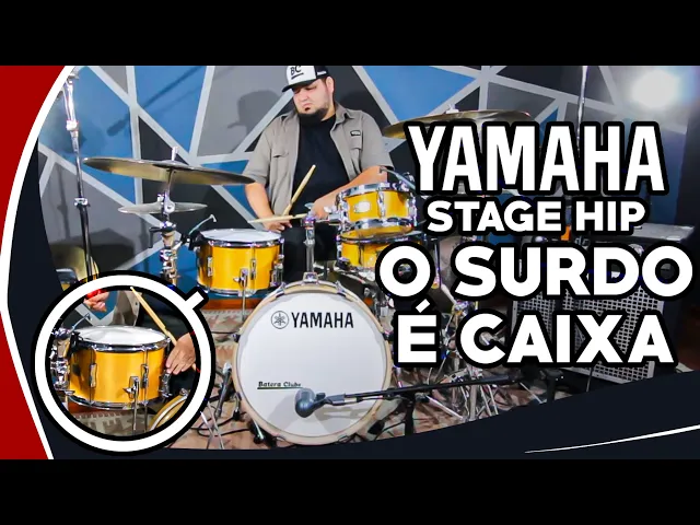 Bateria Yamaha Stage Custom Hip Birch Raven Black Kit Compacto com