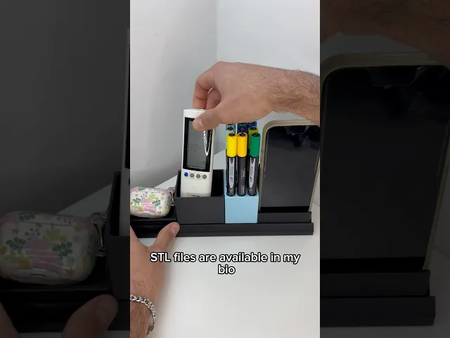 Fully Modular Desk Organizer - Including Customizable Parts! video thumbnail