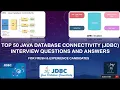 Java Database Connectivity Interview Questions And Answers JDBC Interview Top 50 Q A Java Database