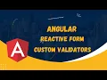 28 Angular reactive form Custom Validators Angular Tutorial Bangla