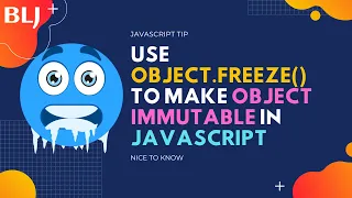 Use Object freeze to make object immutable in JavaScript